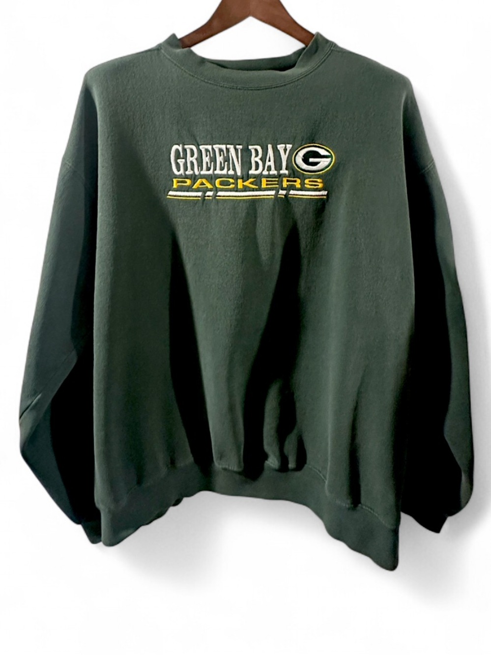 Vintage NFL Green Bay Packers Embroidered Green Crewneck Sweatshirt Size XL - Picture 2 of 6